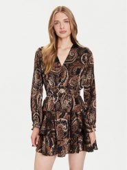 Guess Sukienka codzienna W5BK53 W2770 Brązowy Regular Fit. Brązowe sukienki Guess, na co dzień, xxl, z aplikacjami, z syntetyku, bez kołnierzyka, bez ramiączek, proste. Za 589.99 zł.