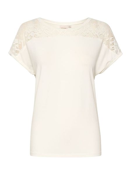 Cream Koszulka "Trulla" w kolorze kremowym rozmiar: XS. Brązowe bluzki Cream, xs, bez wzorów, z koronki, bez kołnierzyka, bez ramiączek. Za 81.95 zł.