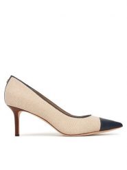 LAUREN RALPH LAUREN Szpilki 802P10395002 Beżowy. Brązowe szpilki Lauren Ralph Lauren, bez wzorów, z materiału, bez obcasa, na szpilce, bez zapięcia. Za 729.99 zł.