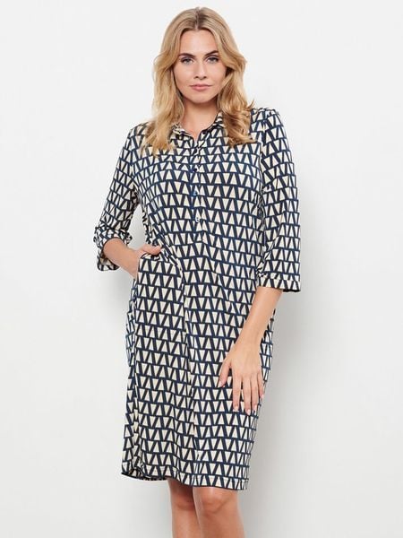 &Co Woman Sukienka "Lolly" w kolorze granatowo-kremowym rozmiar: XXL. Brązowe sukienki &Co Woman, na co dzień, xxl, bez wzorów, bez kołnierzyka, bez ramiączek, midi, proste. Za 232.95 zł.