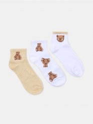 Skarpetki ze wzorkiem 3 pack - wielobarwny. Skarpety Sinsay, bez wzorów. Za 12.99 zł.