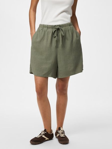 Pieces Szorty "Pcvinsty" w kolorze khaki rozmiar: L. Brązowe szorty Pieces, bez wzorów. Za 98.95 zł.