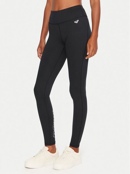 Roxy Legginsy Everyday Flow ERJNP03676 Czarny Slim Fit. Czarne legginsy Roxy, xs, bez wzorów, z syntetyku. Za 89.99 zł.