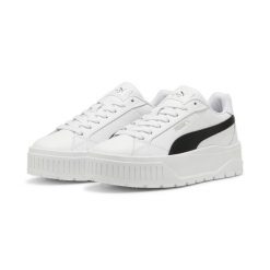 Damskie skórzane sneakersy PUMA Karmen II. Białe obuwie sportowe Puma, z materiału, bez zapięcia. Za 329.00 zł.