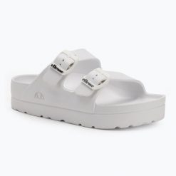 Klapki damskie Ellesse Beverly. Białe klapki Ellesse, bez wzorów, bez obcasa. Za 59.99 zł.