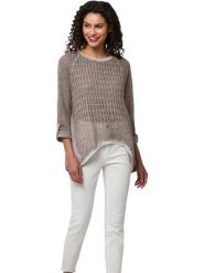 Heine Bluzka w kolorze fiołkowym rozmiar: 46. Różowe bluzki Heine, bez wzorów, bez kołnierzyka, bez ramiączek. Za 78.99 zł.