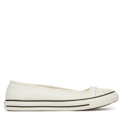 Baleriny Converse. Brązowe baleriny Converse, bez wzorów, bez obcasa. Za 219.99 zł.