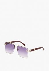 Ciemnofioletowe Okulary Przeciwsłoneczne z Błyszczącymi Detalami Tleada. Fioletowe okulary przeciwsłoneczne Born2be, bez wzorów, eleganckie. Za 34.99 zł.