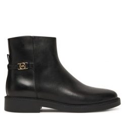 Botki MICHAEL Michael Kors. Czarne botki MICHAEL Michael Kors, bez wzorów, bez obcasa, na płaskiej podeszwie, bez zapięcia. Za 789.99 zł.