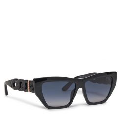 Okulary przeciwsłoneczne Guess. Czarne okulary przeciwsłoneczne Guess, z aplikacjami. Za 389.99 zł.