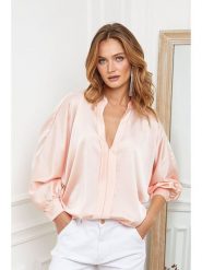 Joséfine Bluzka "Patrick" w kolorze jasnoróżowym rozmiar: M. Różowe bluzki Joséfine, m, bez wzorów, bez kołnierzyka, bez ramiączek. Za 109.52 zł.