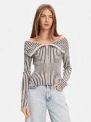 Guess Sweter W5YR03 Z30I2 Szary Slim Fit. Szare swetry Guess, xs, z aplikacjami, z wiskozy, bez ramiączek. Za 479.99 zł.