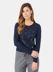 Gerry Weber Koszulka w kolorze granatowym rozmiar: 36. Niebieskie bluzki Gerry Weber, s, bez wzorów, bez kołnierzyka, bez ramiączek. Za 107.97 zł.