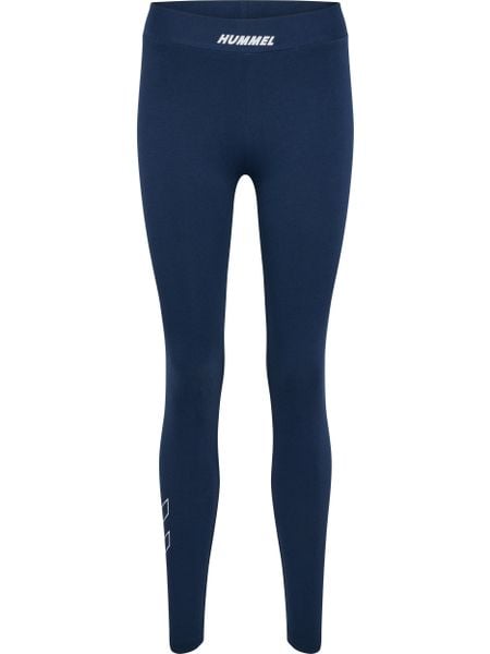 Damskie legginsy Hummel Elemental. Niebieskie legginsy Hummel, s, bez wzorów, z bawełny, z podwyższonym stanem. Za 154.00 zł.