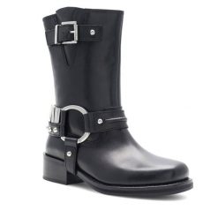 Botki Badura. Czarne botki Badura, bez wzorów, bez obcasa, na słupku, bez zapięcia. Za 349.99 zł.