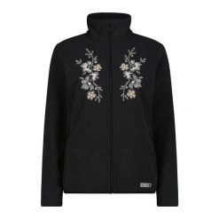 Damska polarowa bluza z zamkiem CMP. Czarne bluzy CMP, bez wzorów, z polaru, bez kaptura. Za 413.00 zł.
