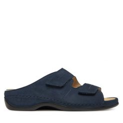 Klapki Berkemann. Niebieskie klapki Berkemann, bez wzorów, bez obcasa. Za 309.99 zł.