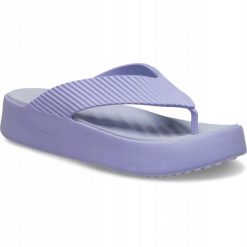 Japonki Dla Dorosłych Crocs Getaway Groove Platform Flip. Fioletowe klapki Crocs, bez wzorów, z materiału, bez obcasa. Za 191.99 zł.