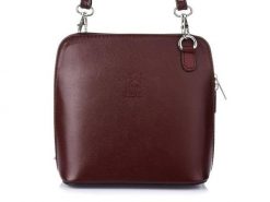 Listonoszka Vera Pelle burgundowa K03. Czerwone torebki klasyczne bez wzorów, ze skóry, bez dodatków. Za 120.99 zł.