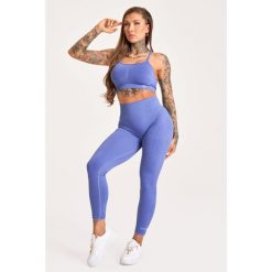 Legginsy fitness damskie Gym Glamour push up 2.0. Niebieskie legginsy GYM GLAMOUR, m, bez wzorów. Za 169.99 zł.