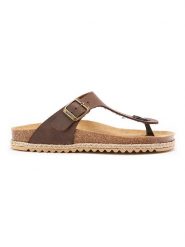 Mandel Skórzane japonki w kolorze brązowym rozmiar: 36. Brązowe klapki Mandel, bez wzorów, z otwartym noskiem, bez obcasa. Za 130.99 zł.