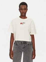 Converse T-Shirt Thorned 10028306-A01 Écru Oversize. T-shirty Converse, m, bez wzorów, z bawełny, bez kołnierzyka, bez ramiączek. Za 89.99 zł.