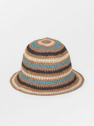 Becksöndergaard Kapelusz w kolorze karmelowo-turkusowym rozmiar: XS/S. Brązowe kapelusze Becksöndergaard, bez wzorów, z materiału. Za 69.99 zł.