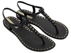 Sandały damskie Ipanema Classic Dots. Czarne sandały Ipanema, bez wzorów, z materiału, bez obcasa, bez zapięcia. Za 55.99 zł.