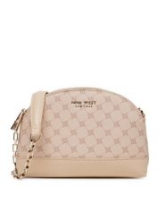 Nine West Torebka JH6392-NW Beżowy. Brązowe torebki klasyczne Nine West, bez wzorów, z materiału, bez dodatków. Za 169.99 zł.