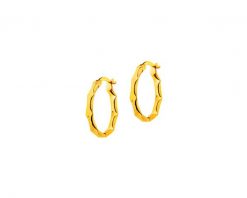 Złote kolczyki - koła, 18 mm. Żółte kolczyki Apart, złote. Za 549.00 zł.