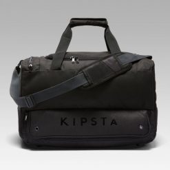 Torba sportowa Kipsta Hardcase 45 L. Czarne torby na ramię DECATHLON, bez wzorów, z gumy, sportowe, na ramię, duże, bez dodatków. Za 89.99 zł.