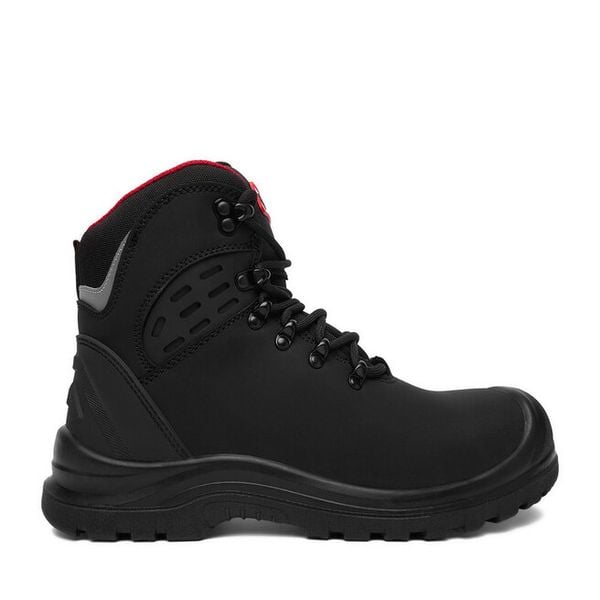 Trzewiki Hunter. Czarne botki Hunter, bez wzorów, bez obcasa, na płaskiej podeszwie, bez zapięcia. Za 279.99 zł.