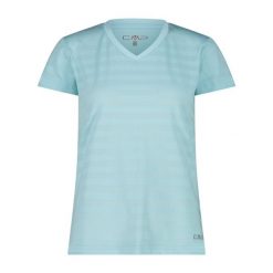 Koszulka damska turystyczna CMP 31T7666. Niebieskie bluzki CMP, l, bez wzorów, sportowe, bez kołnierzyka, bez ramiączek. Za 192.00 zł.