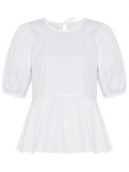 MOSS COPENHAGEN Bluzka "Kuana Petronia" w kolorze białym rozmiar: XL. Białe bluzki Moss Copenhagen, xl, bez wzorów, z bawełny, bez kołnierzyka, bez ramiączek. Za 83.62 zł.
