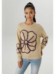 Aniston Sweter w kolorze beżowym rozmiar: 34. Brązowe swetry Aniston, bez wzorów, bez ramiączek. Za 95.99 zł.