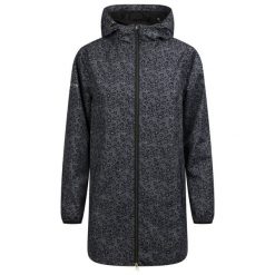 Trespass Parched - Damska kurtka przeciwdeszczowa z czarnym nadrukiem. Czarne kurtki sportowe Trespass, bez wzorów, bez kaptura. Za 417.99 zł.