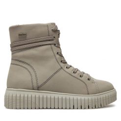 Botki Jana. Szare botki JANA, bez wzorów, bez obcasa, na płaskiej podeszwie, bez zapięcia. Za 399.99 zł.