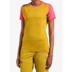 Koszulka szybkoschnąca damska La Sportiva Sunfire T-Shirt. Żółte koszulki sportowe La Sportiva, bez wzorów, bez ramiączek. Za 182.99 zł.