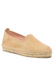 Manebi Espadryle Suede Flat Espadrilles Beżowy. Brązowe espadryle Manebi, bez wzorów, ze skóry, bez obcasa, bez zapięcia. Za 379.99 zł.