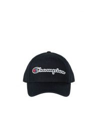Czapka z daszkiem bejsbolówka damska. Czarne czapki Champion, bez wzorów, z bawełny. Za 93.00 zł.