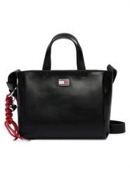 Tommy Jeans Torebka Tjw City Charm Mini Tote AW0AW18580 Czarny. Czarne torebki klasyczne Tommy Jeans, bez wzorów, z jeansu, bez dodatków. Za 489.99 zł.