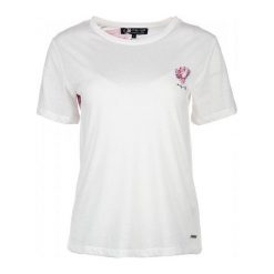 Pepe Jeans T-shirt damski Vanessa S kremowy. Białe t-shirty Pepe Jeans, s, bez wzorów, z jeansu, bez kołnierzyka, bez ramiączek. W wyprzedaży za 174.00 zł.