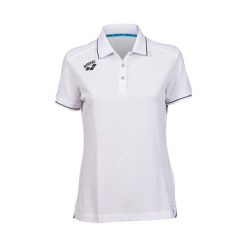 Koszulka polo damska Arena Team Polo shirt Solid Cotton. Białe koszulki polo Arena, bez wzorów, z bawełny, bez kołnierzyka, bez ramiączek. Za 169.99 zł.