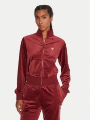 Guess Bluza V3BQ22 K0232 Bordowy Regular Fit. Czerwone bluzy Guess, s, z aplikacjami, z syntetyku, bez kaptura. Za 349.99 zł.