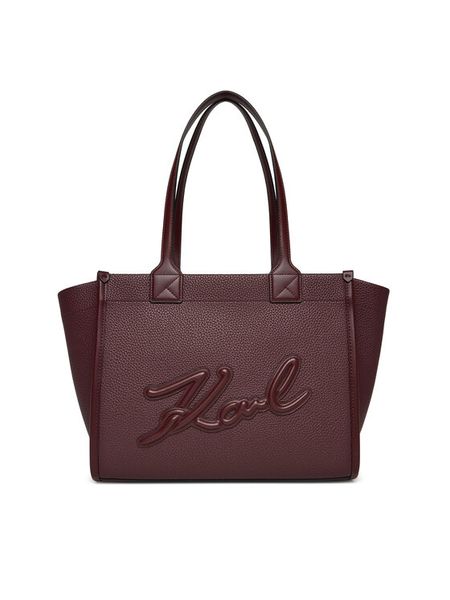 KARL LAGERFELD Torebka A4W30258 Bordowy. Czerwone shopper KARL LAGERFELD, bez wzorów, ze skóry, bez dodatków. Za 799.99 zł.