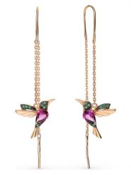 Miu Silver Pozłacane kolczyki z cyrkoniami rozmiar: onesize. Różowe kolczyki Miu Silver, z cyrkonią, pozłacane. Za 148.26 zł.