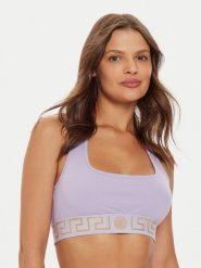 Versace Biustonosz top AUD01039 1A1001 Różowy. Czerwone biustonosze VERSACE, bez wzorów, z bawełny, bez kołnierzyka, bez ramiączek. Za 229.99 zł.