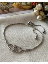 Luseera Pozłacana bransoletka z cyrkoniami rozmiar: onesize. Szare bransoletki Luseera, z cyrkonią, pozłacane. Za 39.99 zł.