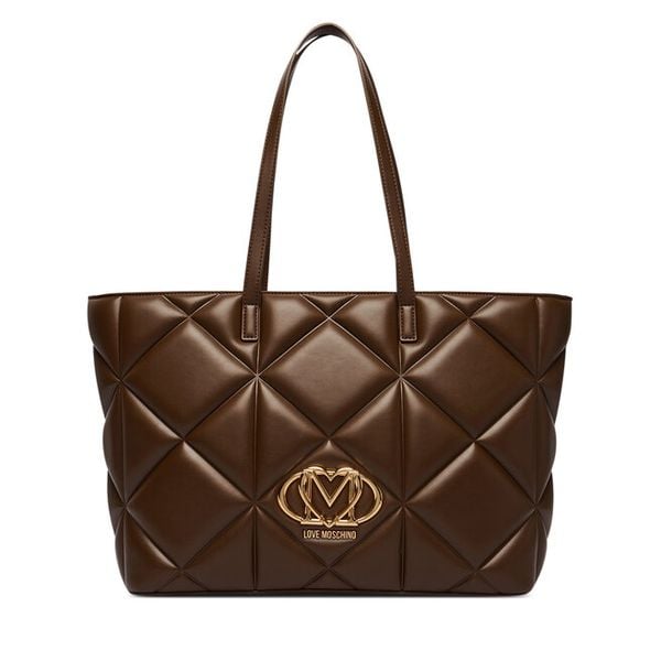 Torebka LOVE MOSCHINO. Brązowe shopper Love Moschino, bez wzorów, bez dodatków. Za 903.99 zł.