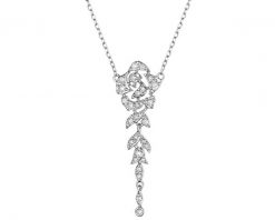 Naszyjnik z białego złota z diamentami - 0,27 ct - próba 585. Białe naszyjniki Apart, z diamentem, złote. Za 3,990.00 zł.